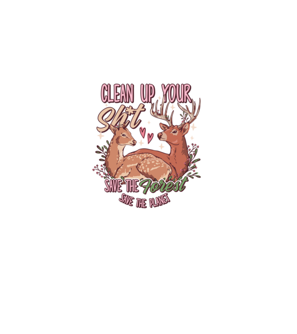 Save the forest model alb pe tricou