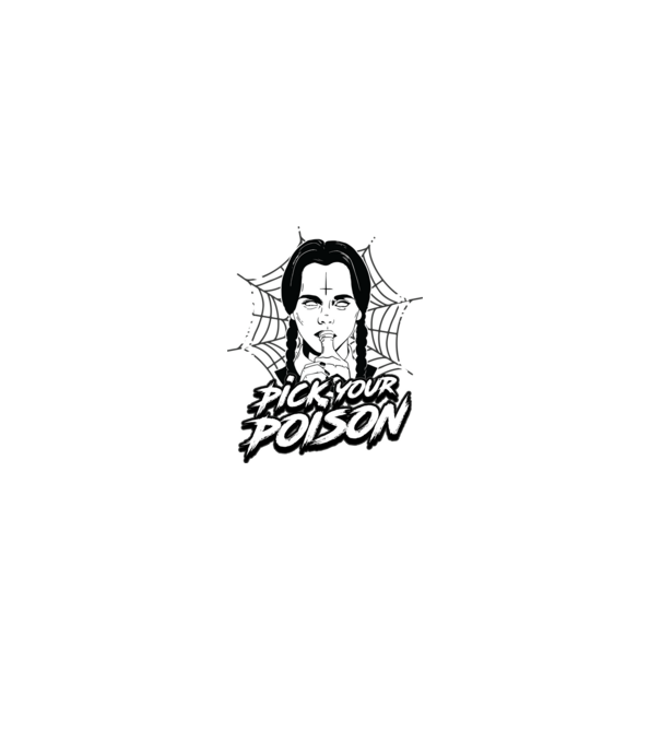 WEDNESDAY Pick your poison model negru pe tricou
