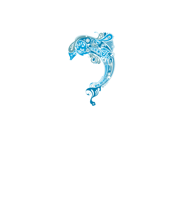 delfin model alb pe tricou