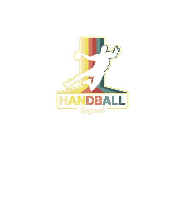 Retro Handball legend model negru pe tricou