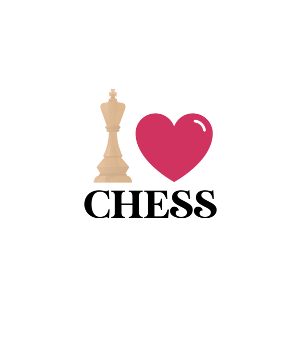 Love chess model alb/roșu pe tricou
