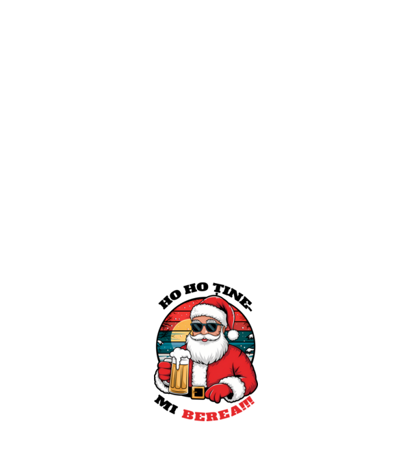 Ho ho ține mi berea! alb model alb pe tricou