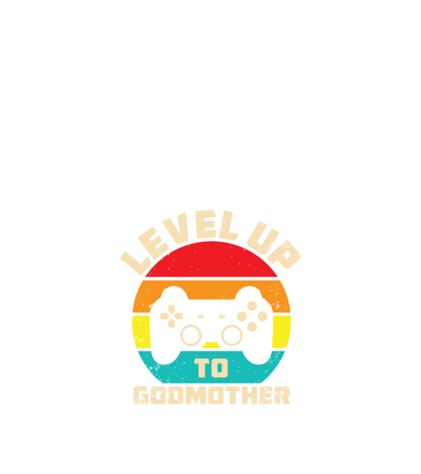 Level Up Godmother model negru pe tricou