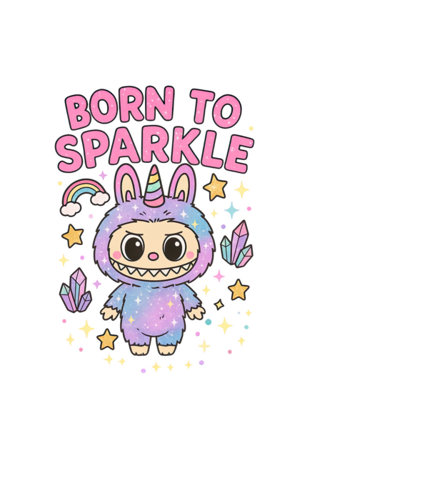 Born to sparkle model negru pe tricou