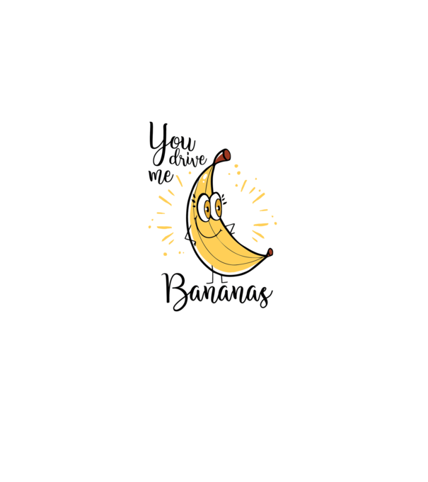 You drive me bananas you are the apple of my eye-01 model negru pe tricou
