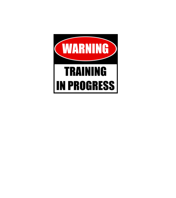 Warning Training In Progress model galben pe tricou