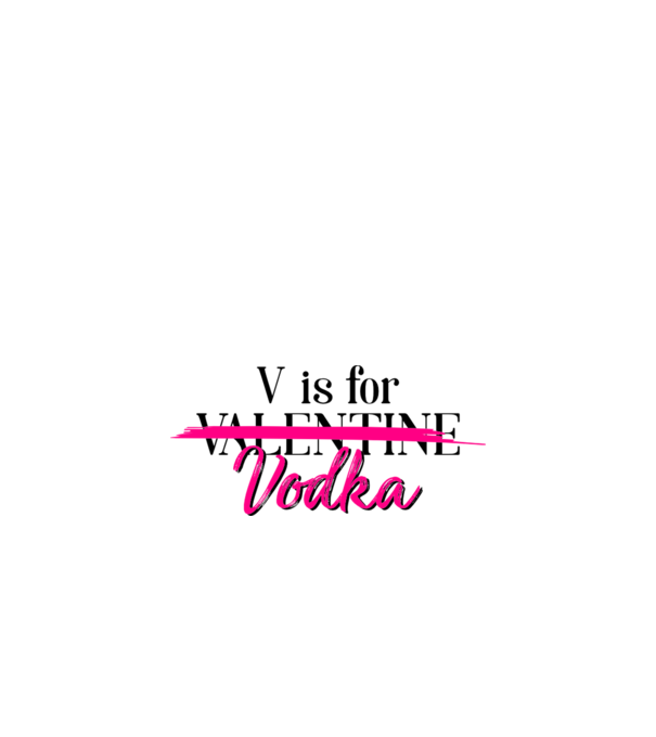 V for Vodka model alb pe tricou