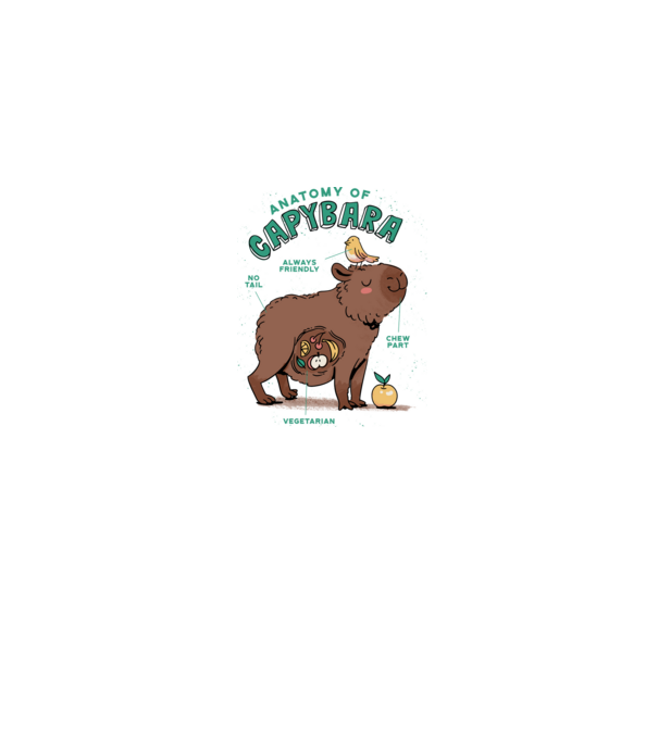 Anatomy of Capybara model gri pe tricou