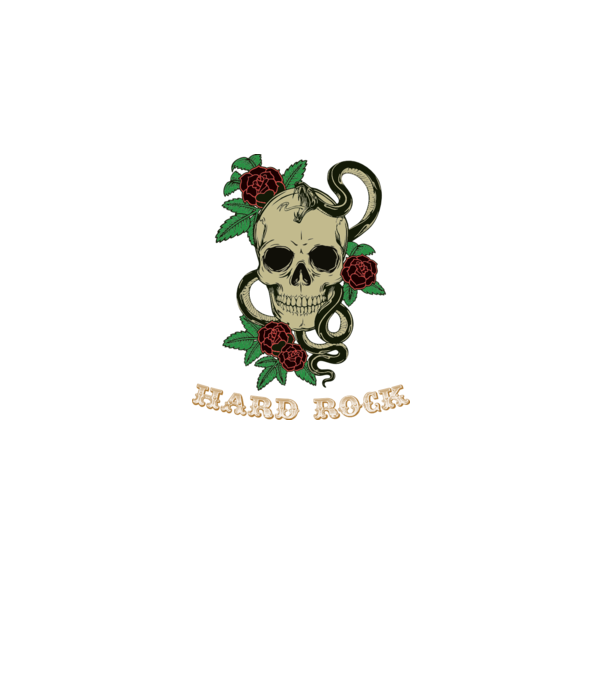Hard Rock 1 model alb pe tricou