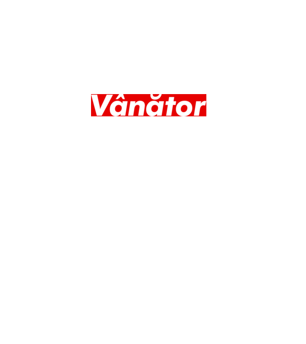 vânător model alb pe tricou