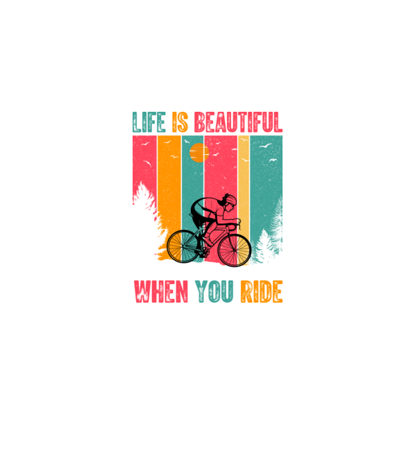 Beautiful ride model negru pe tricou