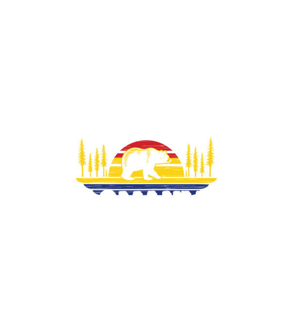 Land of Bears model negru pe tricou