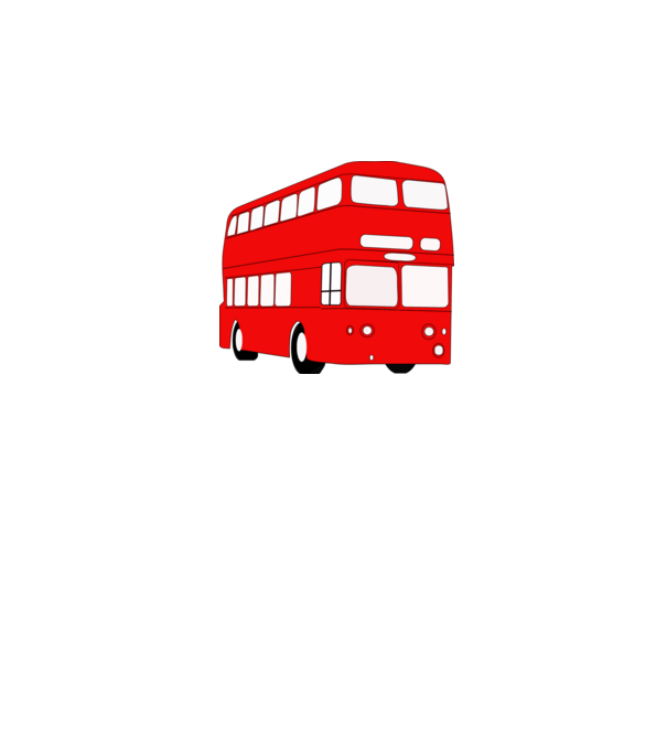 Autobuze model alb pe tricou