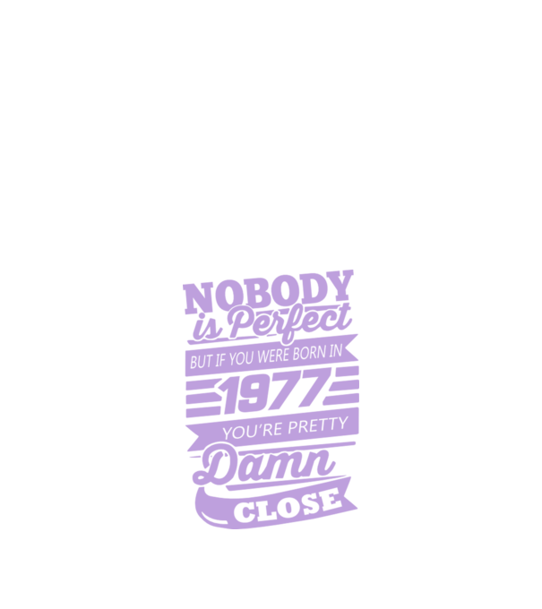 Nobody 1977 model albastru închis pe tricou