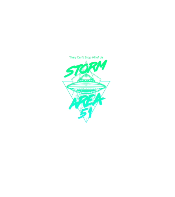 Storm area 51 ufo green model negru pe tricou