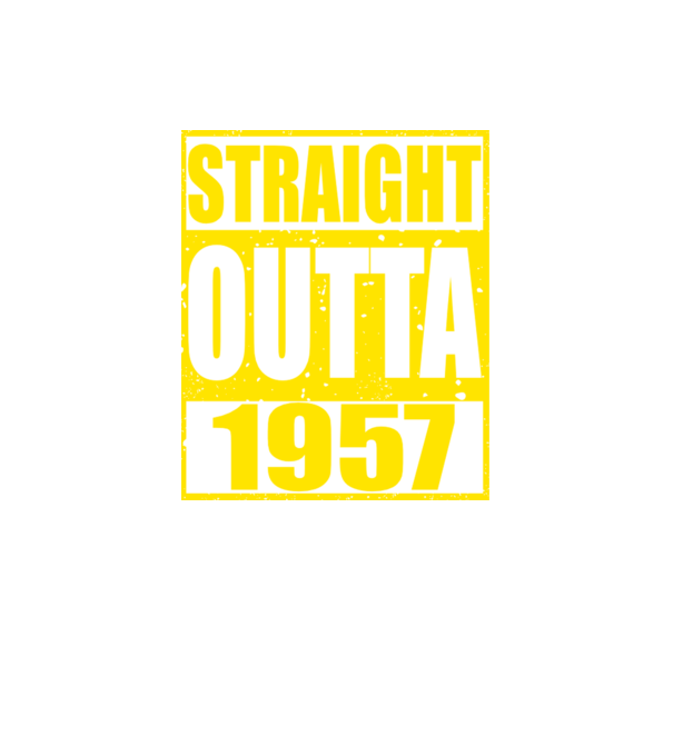 Straight Outta - 1957 model gri închis pe tricou
