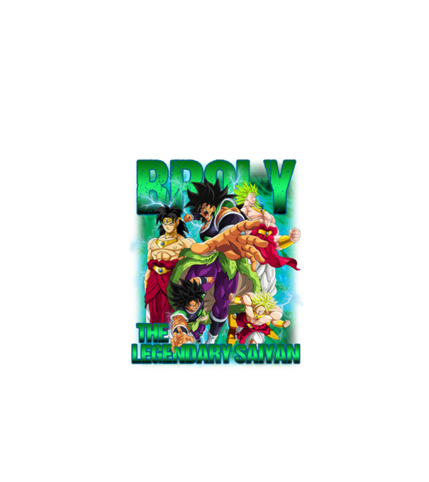 broly dragonball model negru pe tricou