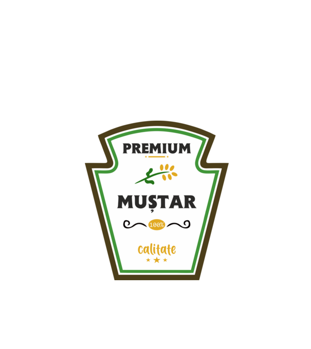 muștar premium - calitate model portocaliu pe tricou