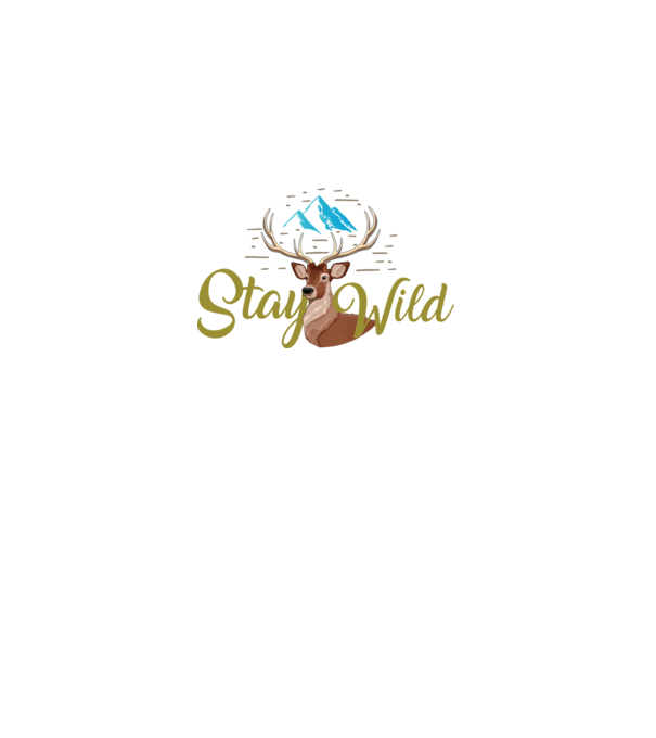 Stay wild model negru pe tricou