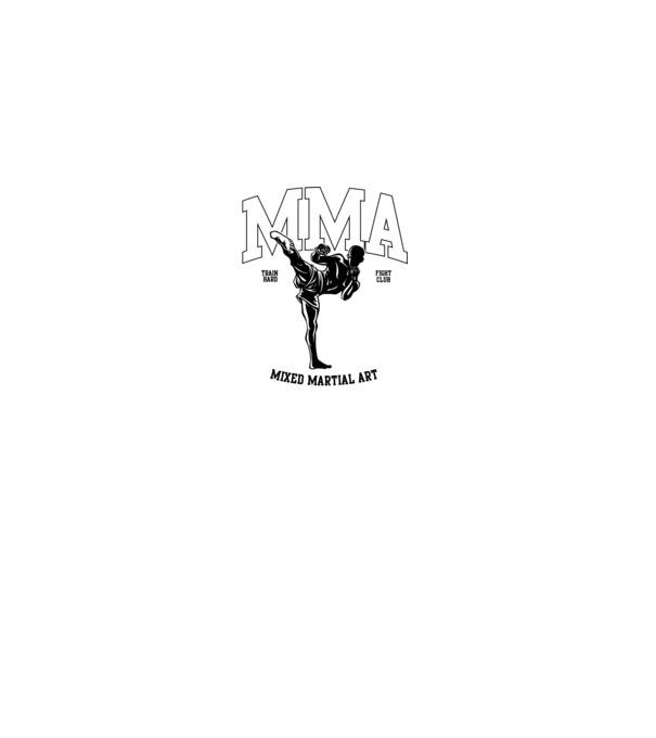 MMA model negru pe tricou