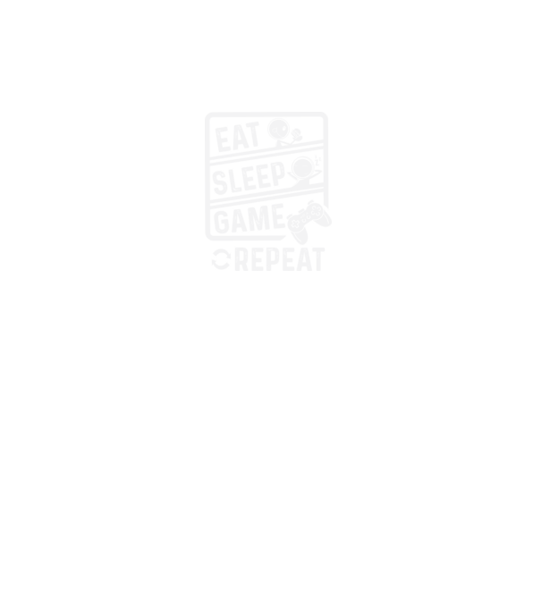 Eat sleep game repeat model negru pe tricou