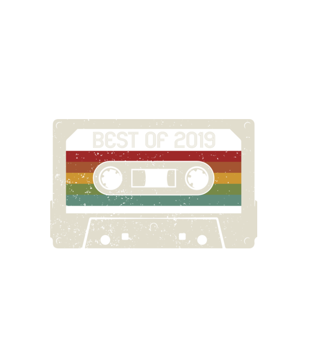 retro tape 2019 vintage model negru pe tricou