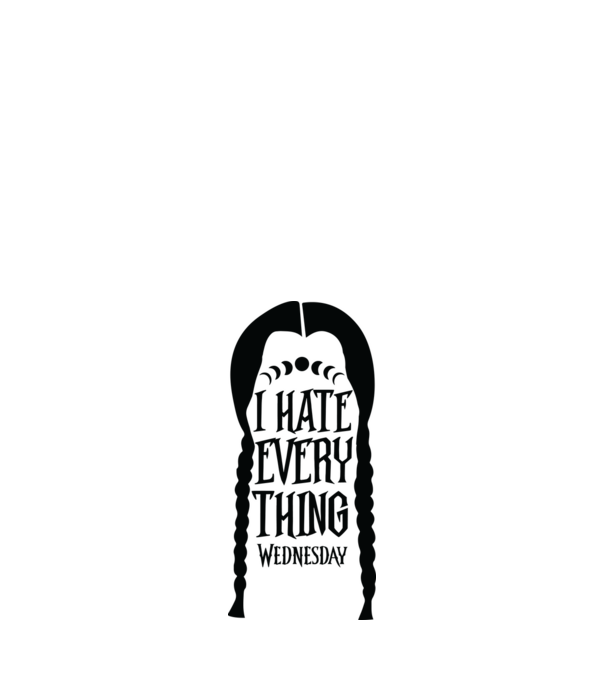  I hate everything model alb pe tricou