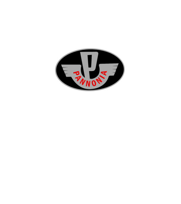 Logo Pannonia model alb pe tricou