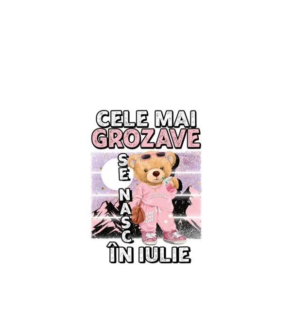 RETRO teddy fetişcană IULIE model negru pe tricou