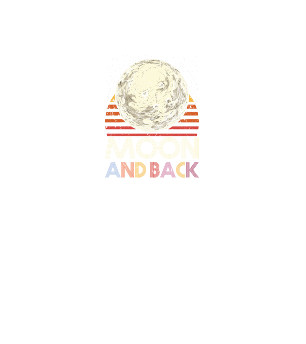 Retro vintage love you to the moon and back MOON model negru pe tricou