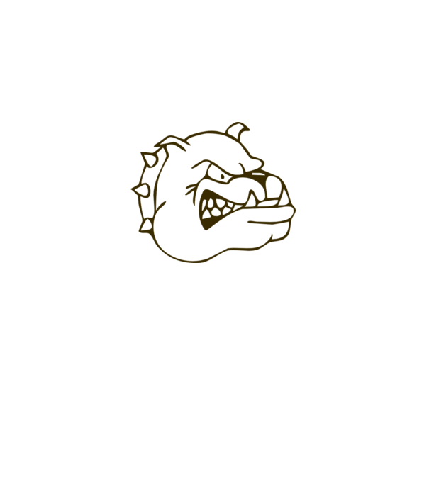 Bulldog model alb pe tricou