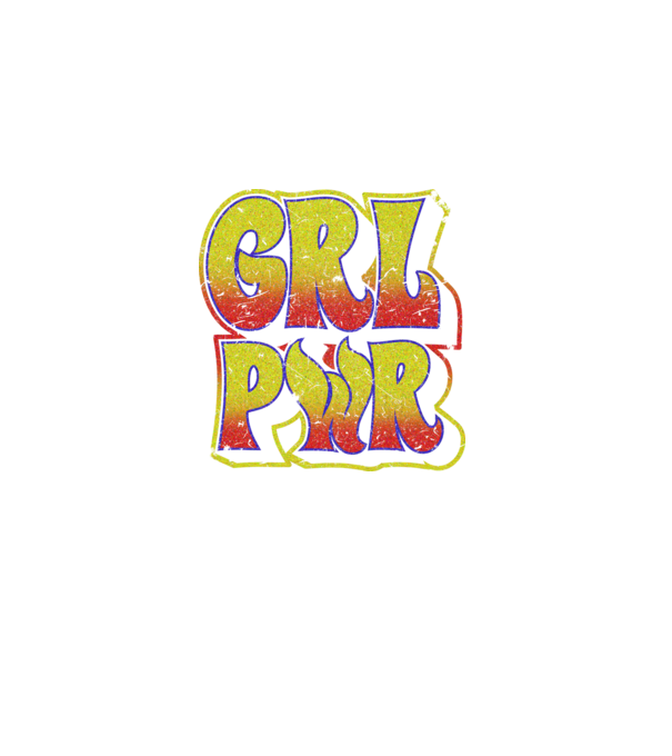 Girl Power retro model negru pe tricou