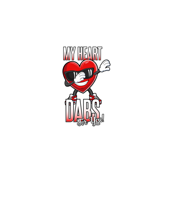 My Heart Dabs For You model gri pe tricou