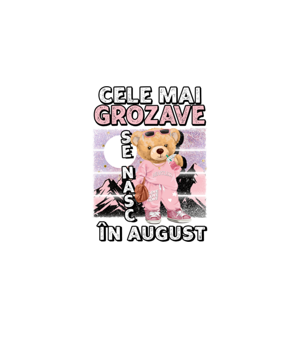 RETRO teddy fetişcană AUGUST model negru pe tricou