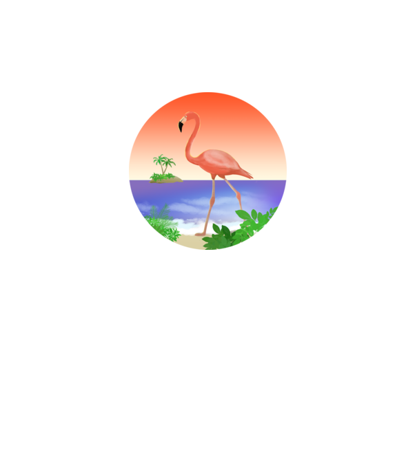 Flamingo model gri pe tricou
