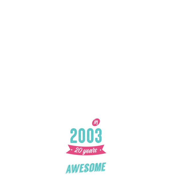 Made in 2003 model negru pe tricou
