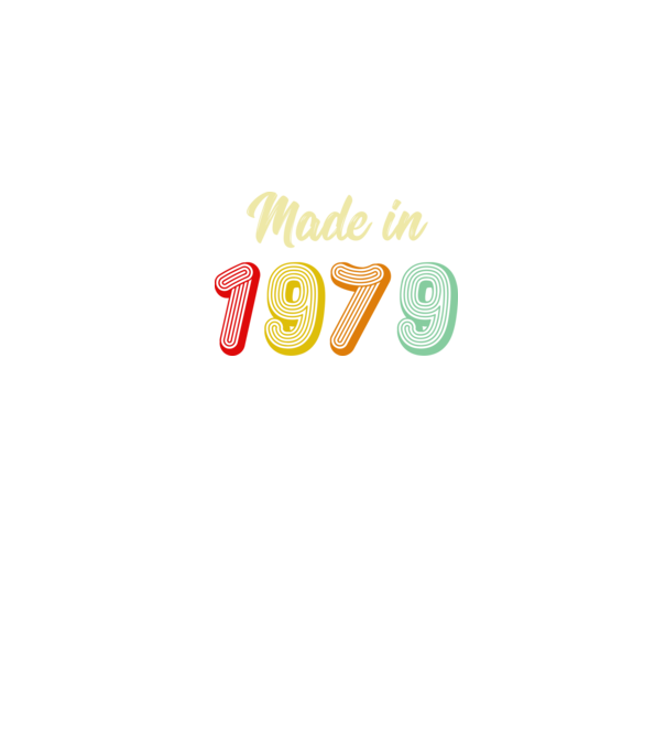 made in 1979 retro model negru pe tricou