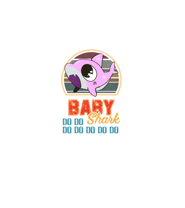 BabyGIRL shark model negru pe tricou