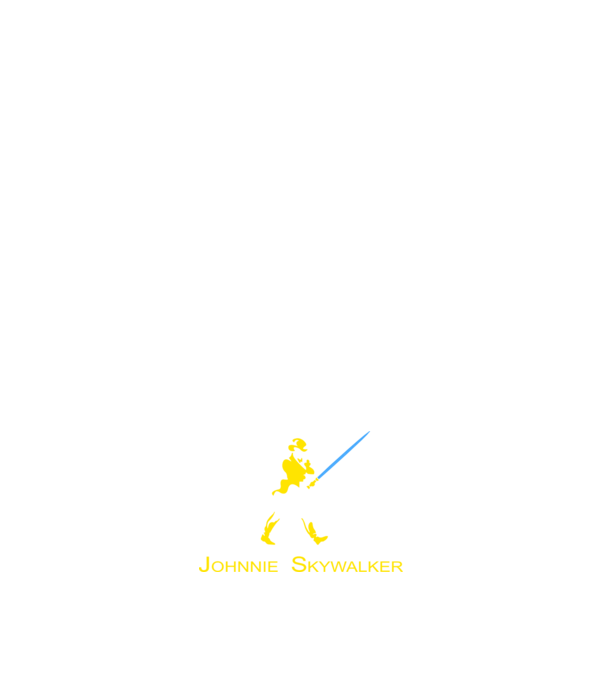 Johnnie Skywalker model alb pe tricou