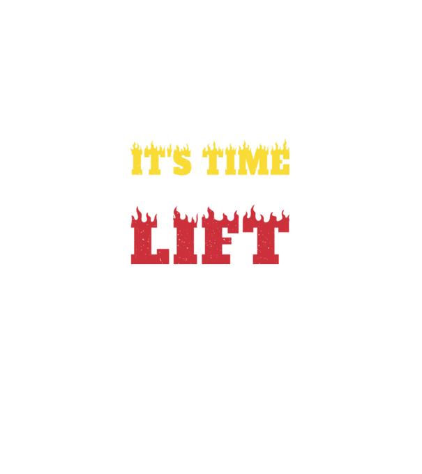 Time to lift model negru pe tricou