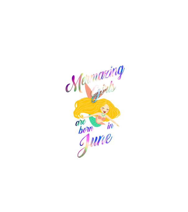 Mermazing girls are born june model negru pe tricou