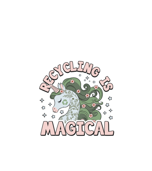 Recycling is magical model negru pe tricou
