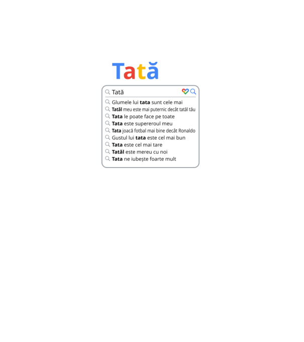 căutare Google Tată model negru pe tricou