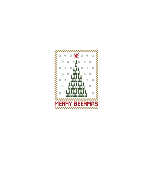 Merry Beermas model negru pe tricou