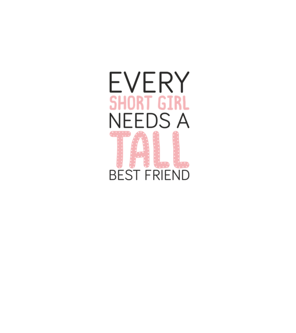 Tall Friend model alb pe tricou