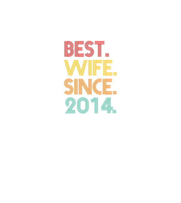 best wife since 2014 retro model negru pe tricou