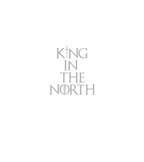 King in the North model negru pe tricou