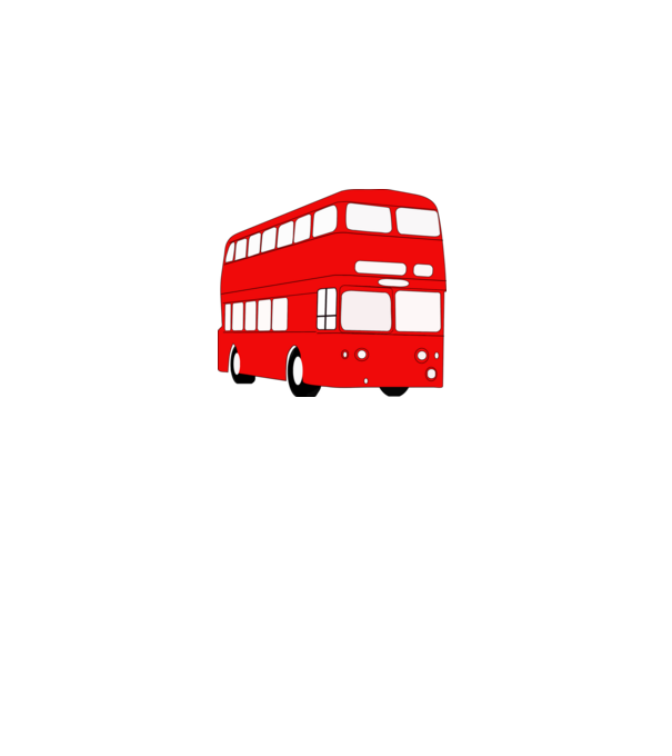 Autobuze model alb pe tricou