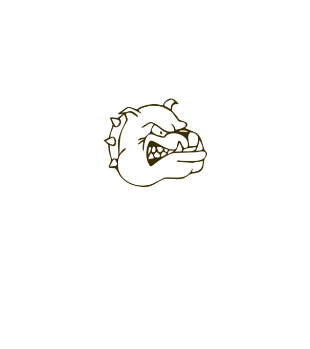 Bulldog model alb pe tricou