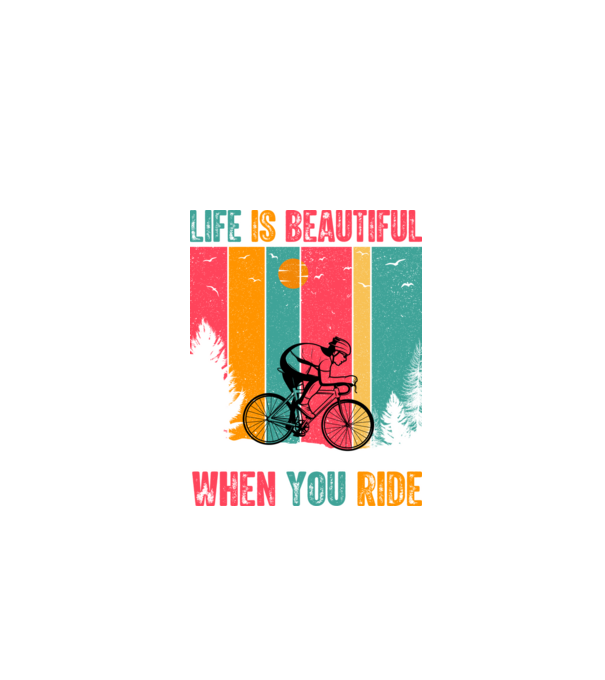 Beautiful ride model negru pe tricou